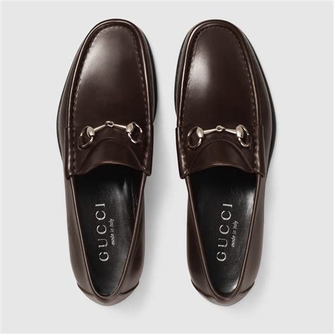 horsebit leather loafer gucci